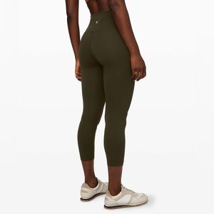 LULULEMON Wunder Under High-Rise Crop 23” LUXTREME dark olive